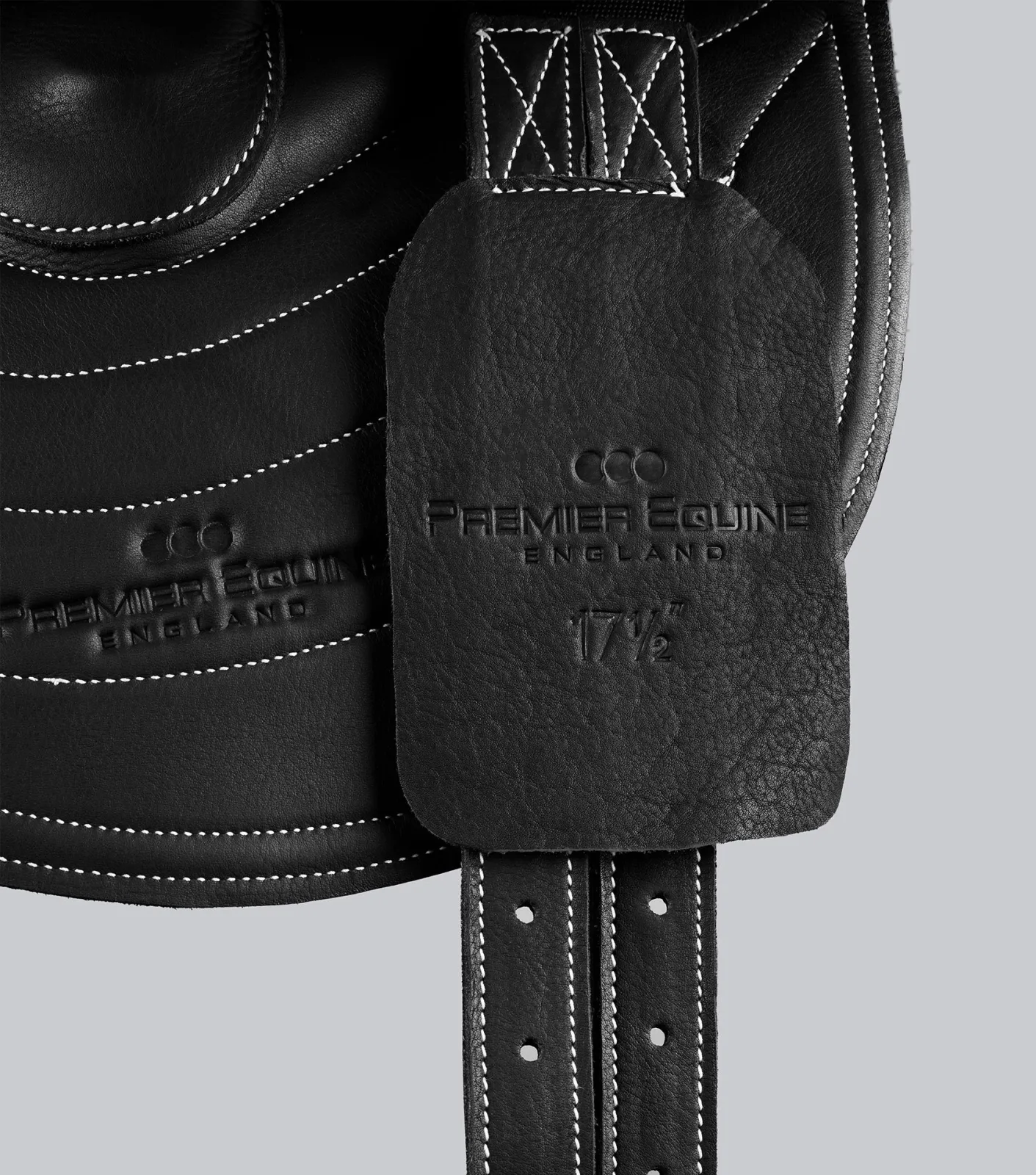 PE Leather Half Tree Exercise Racing Saddle Black - Image 2