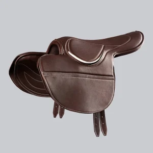 PE Leather Half Tree Exercise Racing Saddle Dark Havana