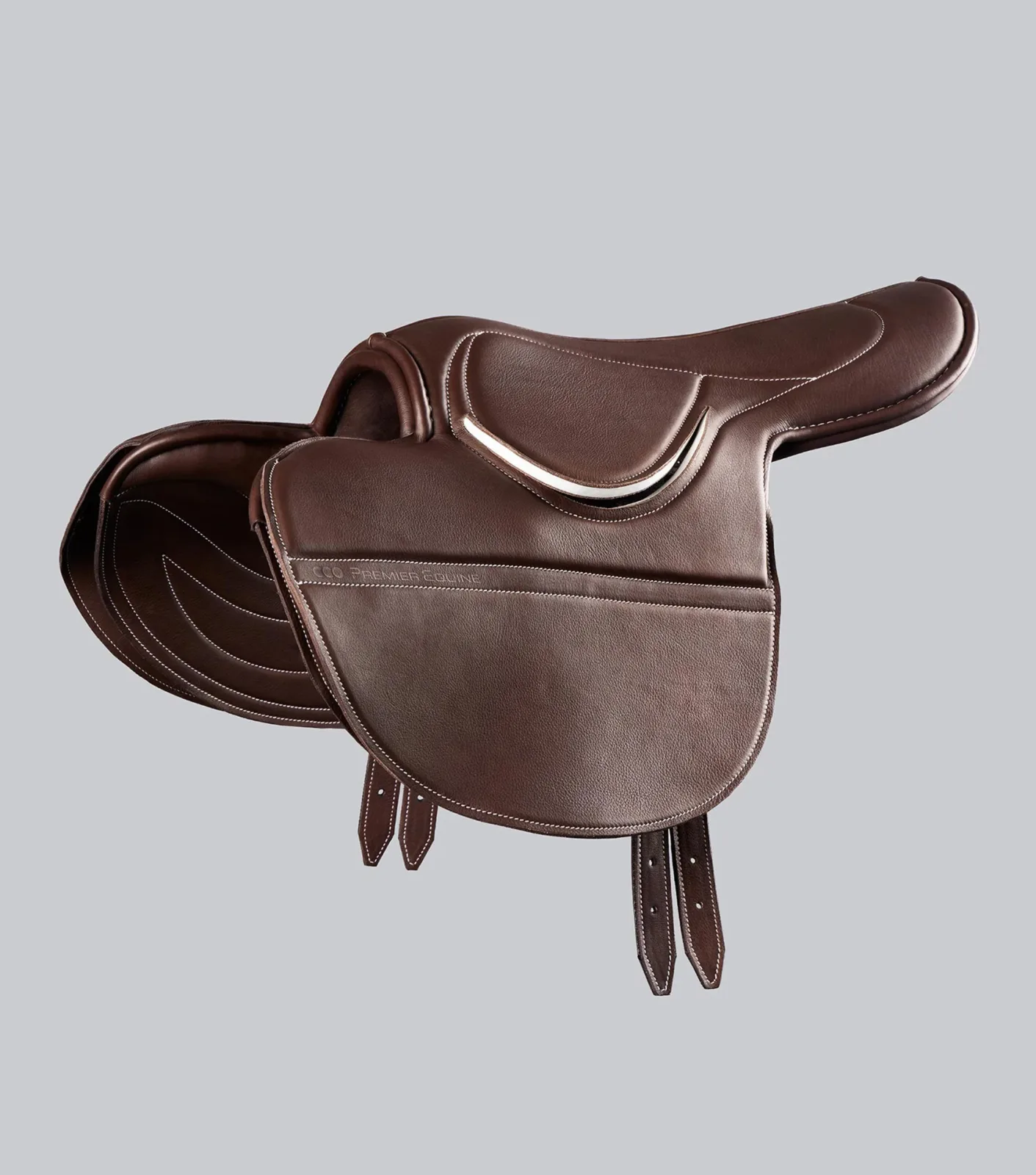 PE Leather Half Tree Exercise Racing Saddle Dark Havana