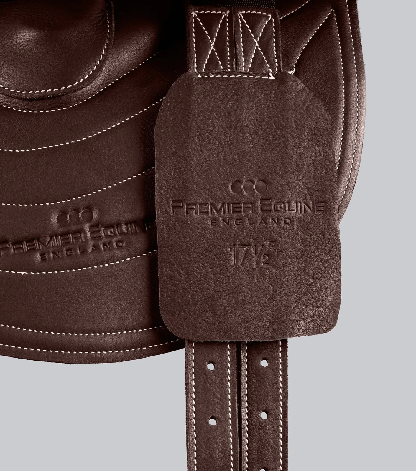 PE Leather Half Tree Exercise Racing Saddle Dark Havana - Image 2