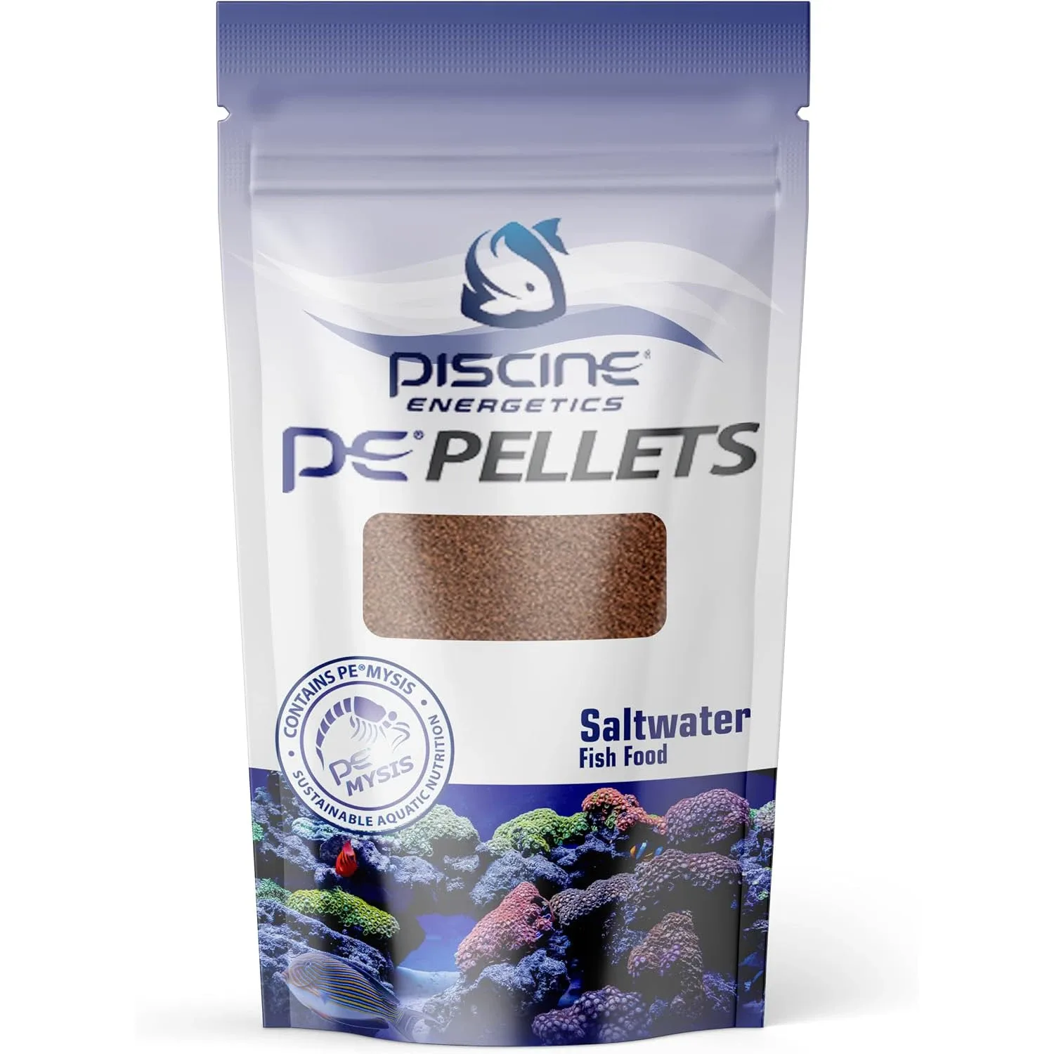 PE Mysis Pellets 4 oz / 113g (1 mm) - Saltwater Fish Food - Piscine Energetics
