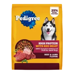 Pedigree Adult Dry Dog Food High Protein Beef & Lamb Flavor, 38 lb