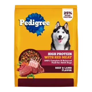 Pedigree Adult Dry Dog Food High Protein Beef & Lamb Flavor, 38 lb