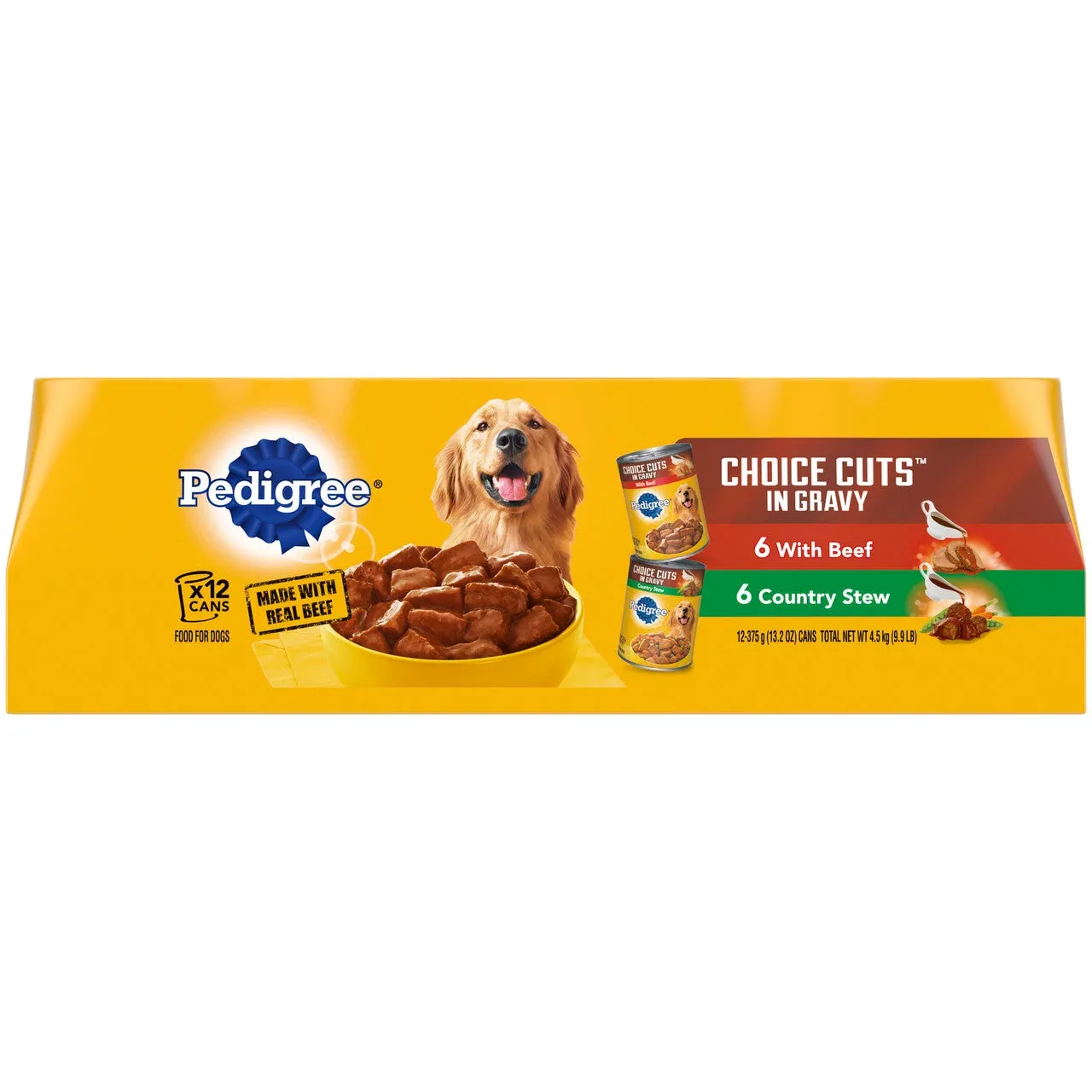 Pedigree Choice Cuts in Gravy Adult Wet Dog Food Variety Pack (Beef, Country Stew) 158.7oz 12pk