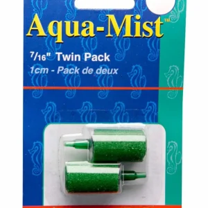 Penn-Plax Aqua-Mist Air Stone Cylinder, Green 12 ct, 0.44 in, 2 ct