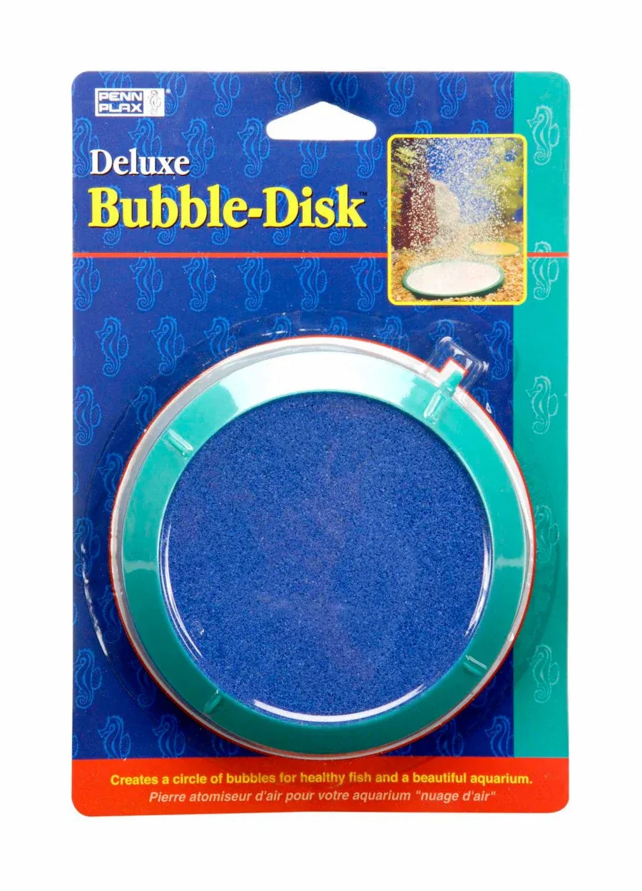 Penn-Plax Deluxe Bubble-Disk Air Stone Green/Blue, 5 in, Large