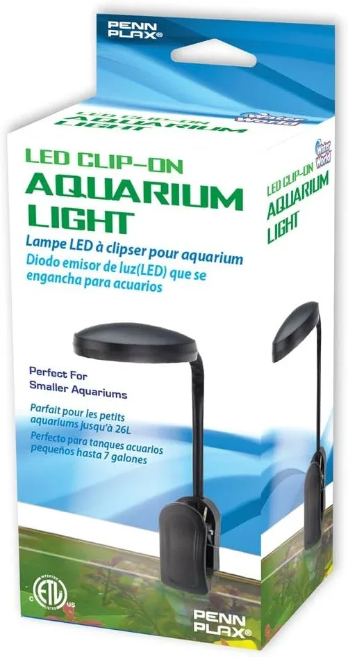 Penn-Plax LED Clip-on Aquarium Light, Black, 5 in (H), 7 in (H)