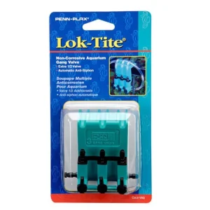 Penn-Plax Plastic Valve for Aquarium Pumps 3-Gang, Green, Black