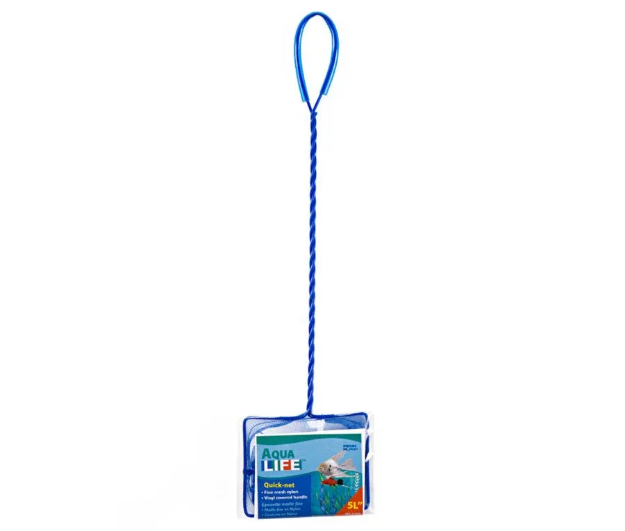 Penn-Plax Quick-Net Long Handle, Green, 5 in x 4 in
