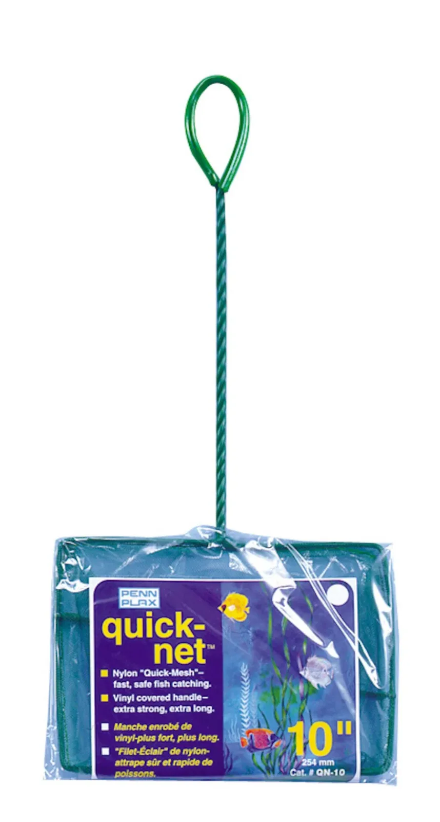 Penn-Plax Quick-Net Standard Handle, Green, 10 in x 7 in