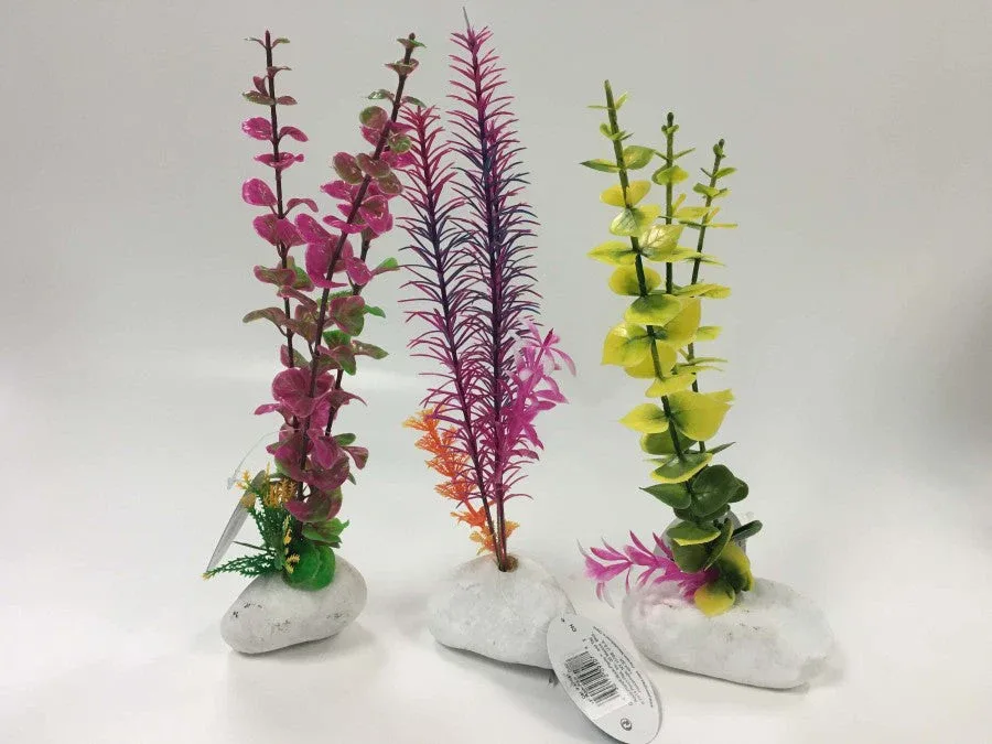 Penn-Plax Rock Aquarium Plant Style Assorted, 12 in