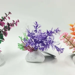 Penn-Plax Rock Aquarium Plant Style Assorted, 6 in