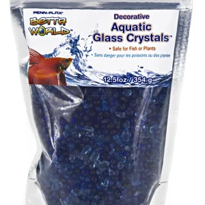 Penn-Plax shorefins™ Betta World Aquatic Glass Crystals - Blue - 12.5 Oz