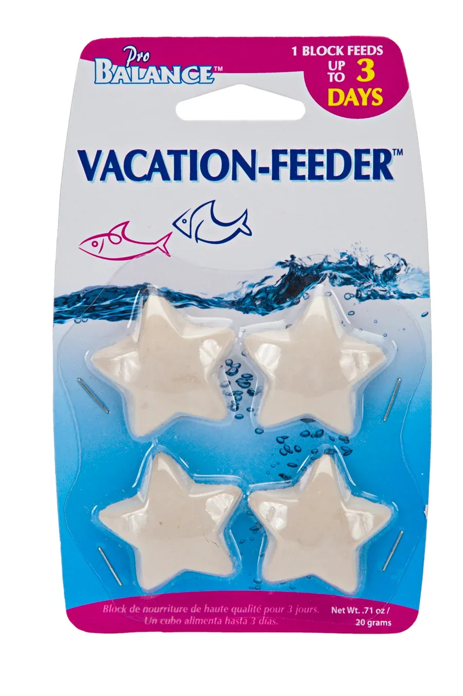 Penn-Plax shorefins™ Pro Balance™ Vacation Feeder - 3-Day - Star Shape - 4-Pack