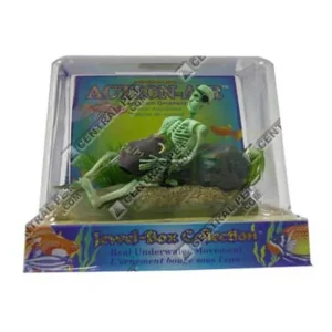 Penn-Plax Skeleton with Jug & Treasure Chest Air Aquarium Ornament Multi-Color