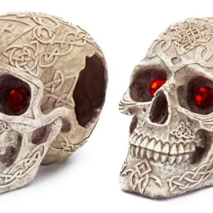 Penn-Plax Skull Gazer Aquarium Ornament Celtic & Tribal, 5.5 in, 2 ct