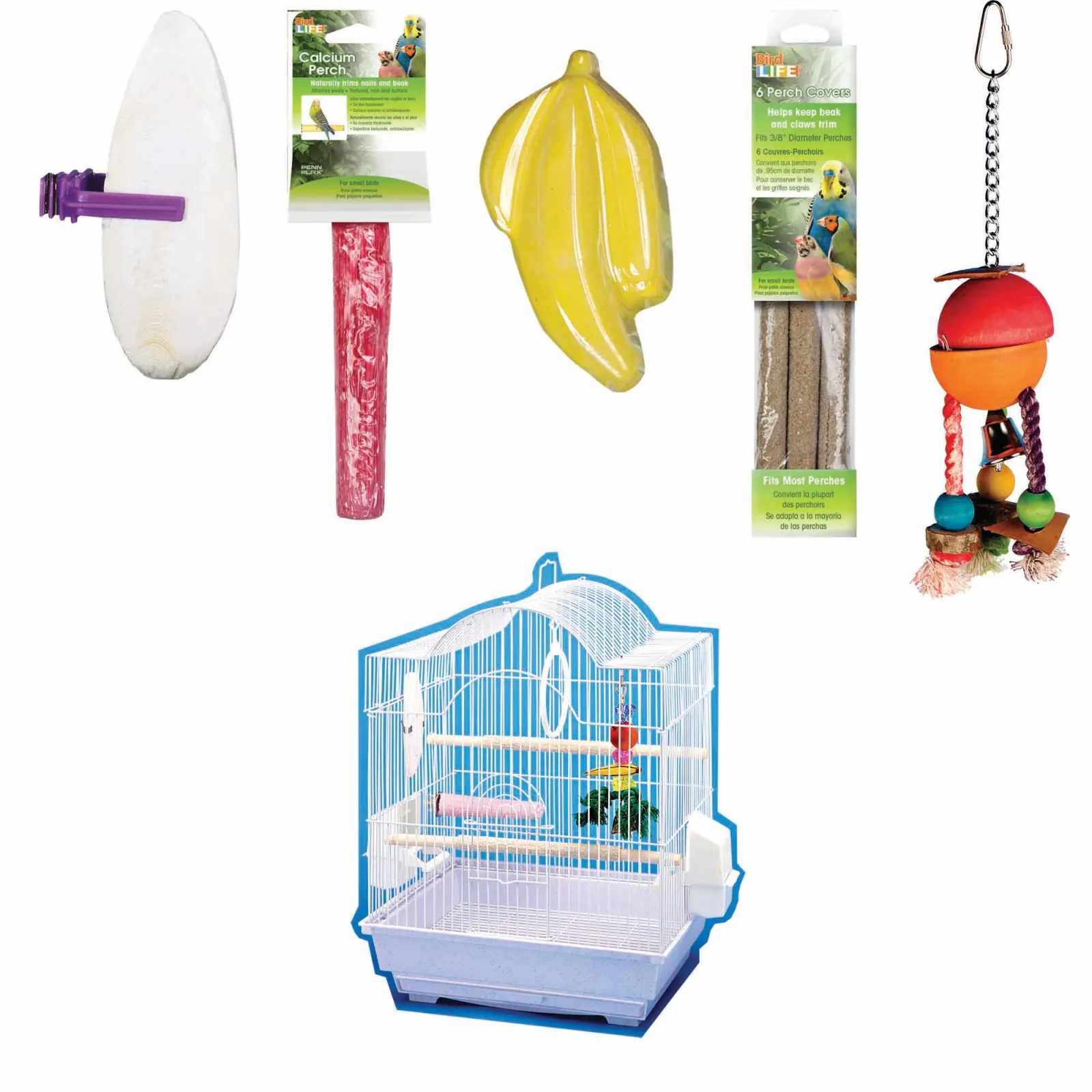 Penn-Plax Small Bird Starter Kit - White/Arch Style - Image 2