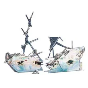 Penn-Plax Split Shipwreck Air Aquarium Ornament, Blue, White