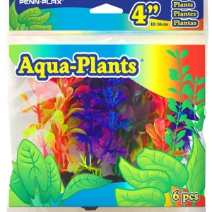 Penn-Plax Tide & Treasure™ Aqua-Plants 6-Piece - 4" Multicolor