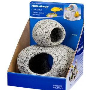 Penn-Plax Tide & Treasure™ Granite Hideaway - 2-Piece - Small & Medium