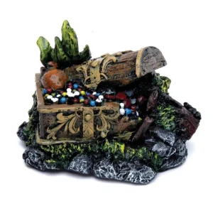 Penn-Plax Treasure Chest Aquarium Ornament Multi-Color, 3 in, Mini