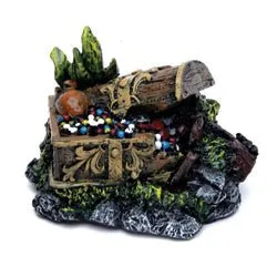 Penn-Plax Treasure Chest Aquarium Ornament Multi-Color, 3 in, Mini - Image 2
