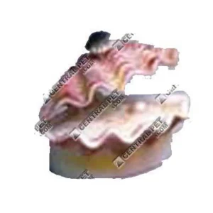 Penn-Plax Tropical Clam Air Aquarium Ornament, White, Pink