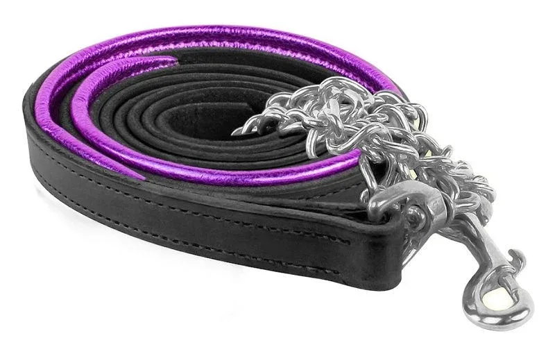 Perrifts Metallic Padded Lther Lead -Chain Blk Pnk - Image 2