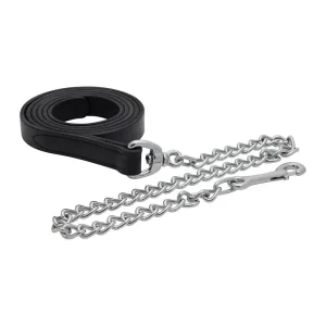 Perris 7Ft Leather Lead with Chain