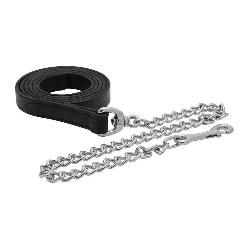 Perris 7Ft Leather Lead with Chain