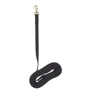 Perris Black Cotton 30Ft Lunge Line with Snap