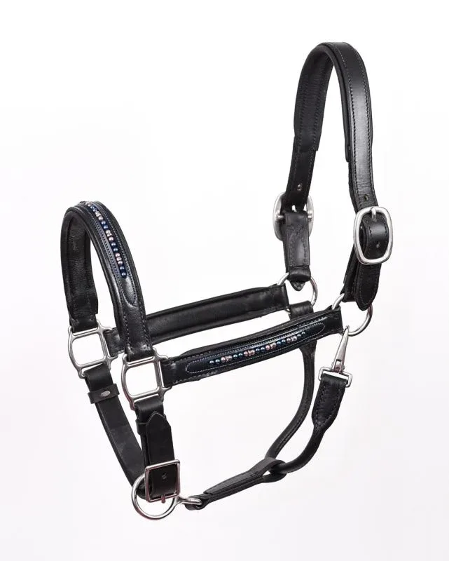 Perris Blue Pearl Bling Padded Halter