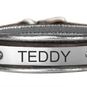 Perri's Personalized Metallic Padded Leather Bracelet