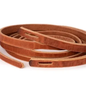 Perris Slot Tapered Leather Western Reins 8ft
