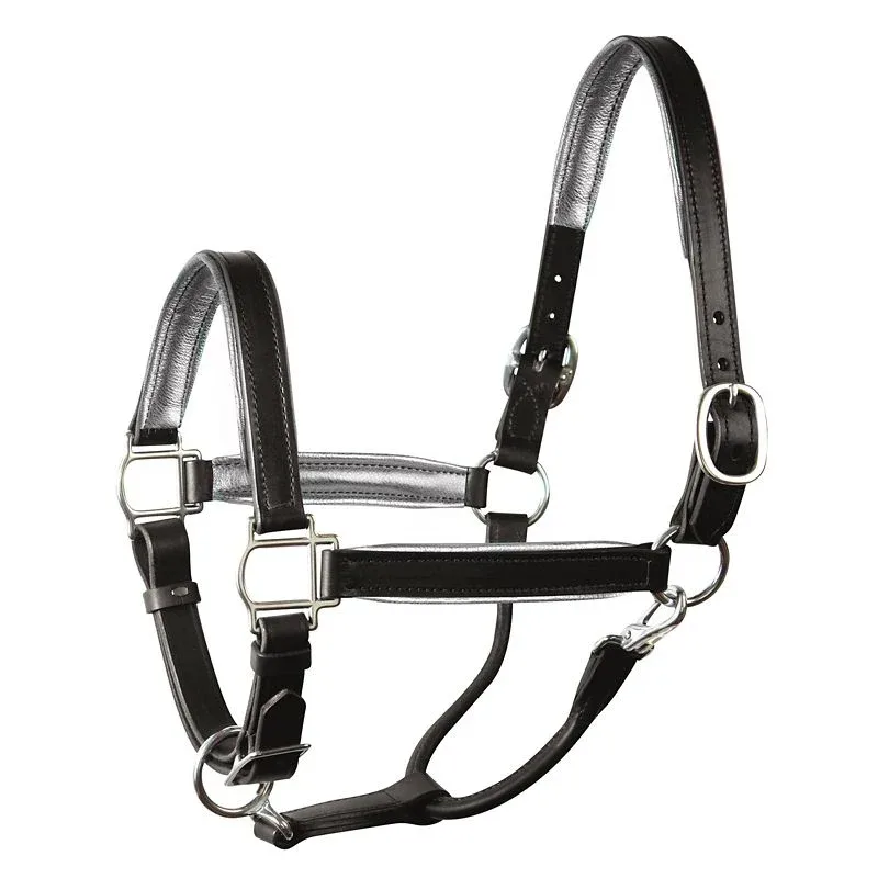Perri's Soft Metallic Padded Leather Halter