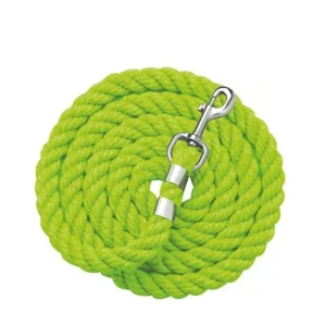 Perris Solid Cotton Lead With Chain - 1/2 6ft Brn