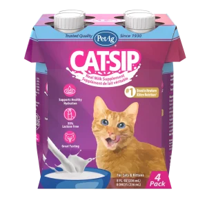 Pet-Ag Cat Sip Milk Supplement for Cat & Kittens 8 oz, 4 pk