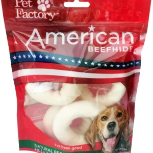 Pet Factory Beefhide Bagel 3" 4pck 949180