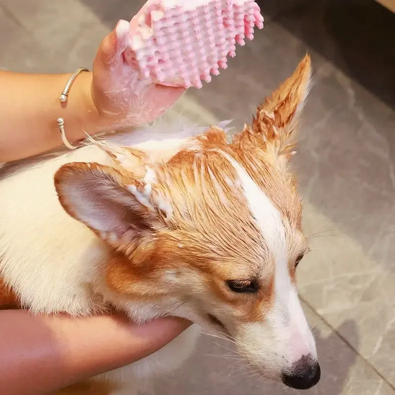 Pet Grooming Brush – Soft Bath & Massage Tool for Dogs & Cats - Image 2