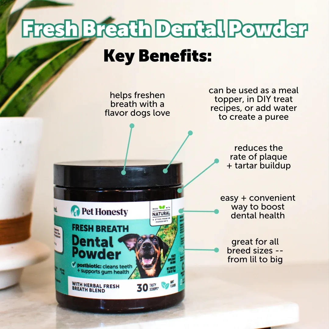 Pet Honesty Fresh Breath Freshener Mint Flavored Dental Powder for Dogs - Image 2