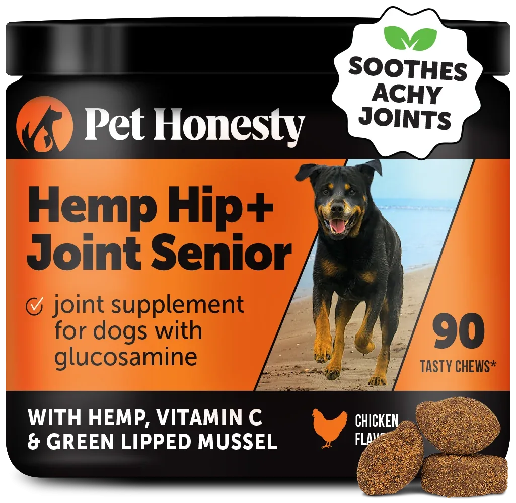 Pet Honesty Hemp Hip+Joint Health Senior - Chicken (90 ct. Jar) for Dogs