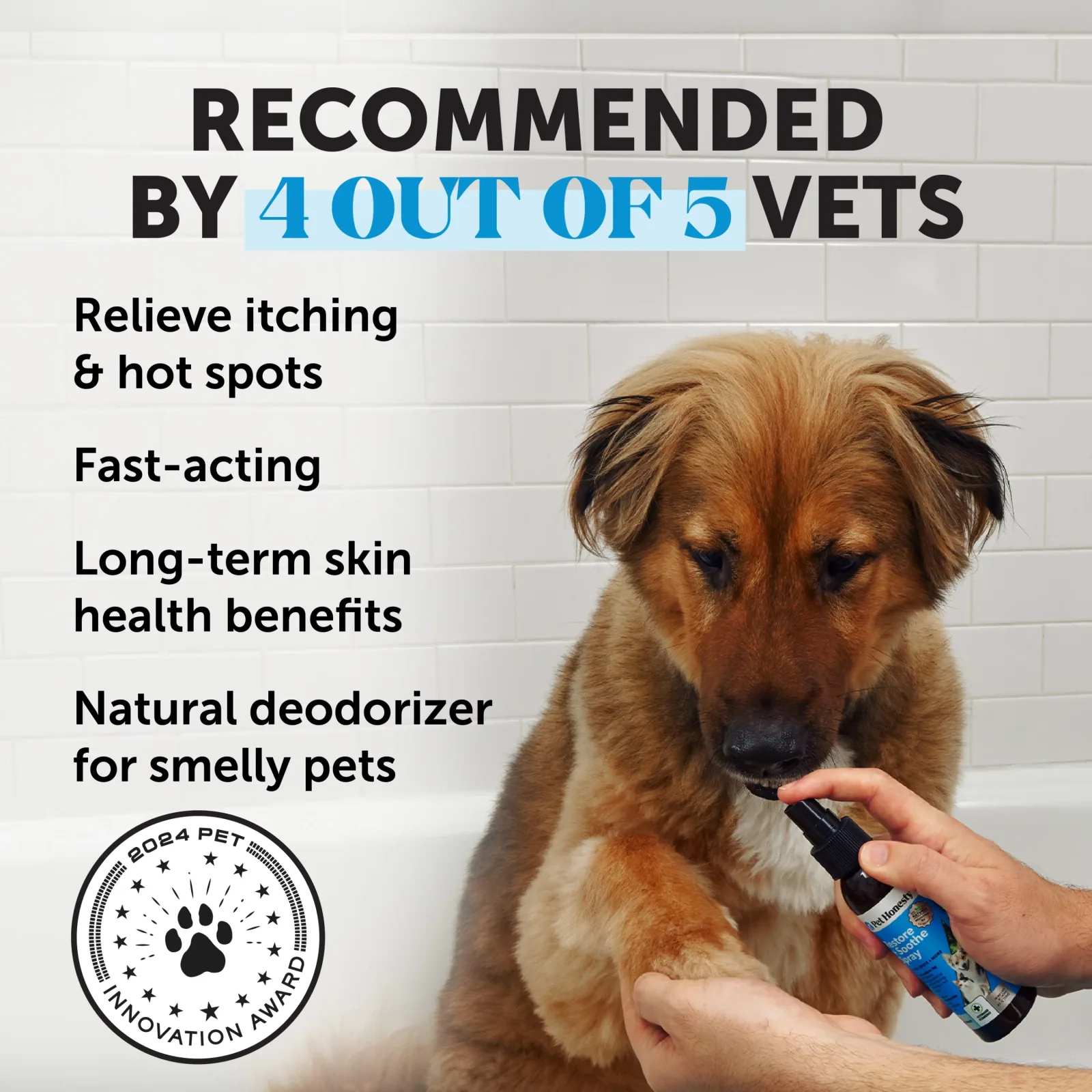 Pet Honesty Restore + Soothe Hot Spots Spray for Dogs & Cats - Image 2