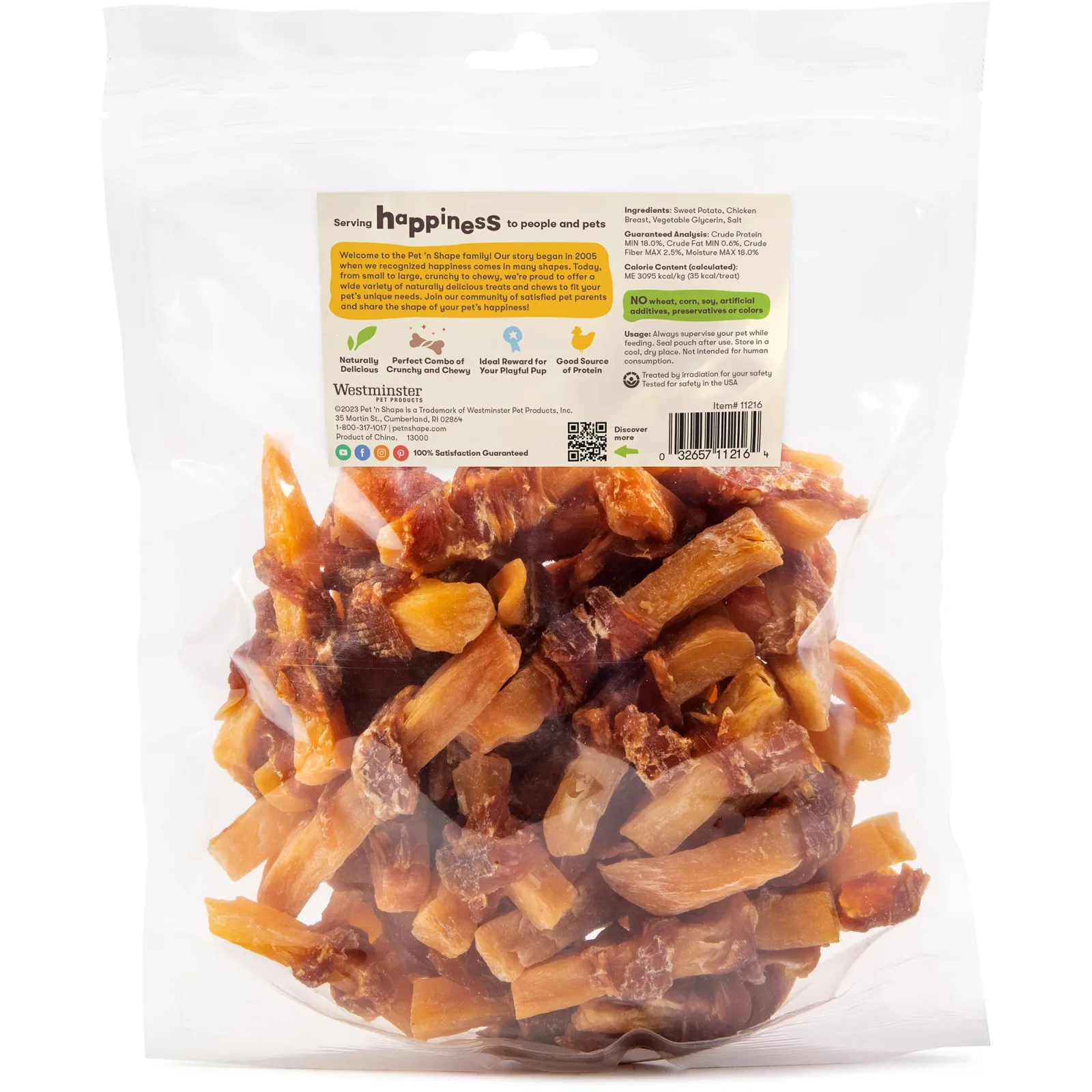 Pet 'n Shape Chik 'n Sweet Potato Dog Treat 16oz - Image 2