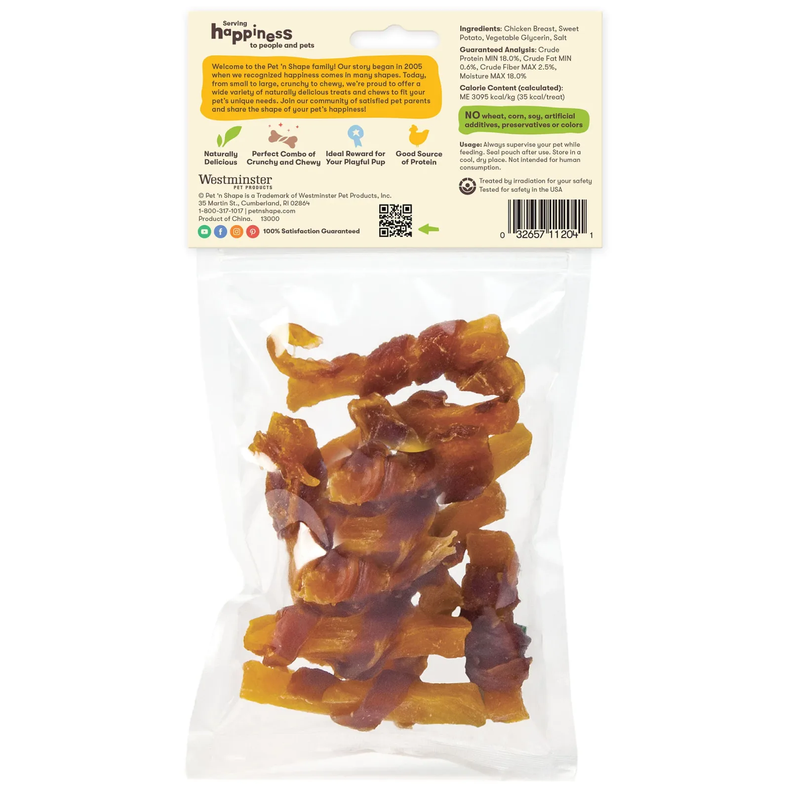 Pet 'n Shape Chik 'n Sweet Potato Dog Treat 4oz - Image 2