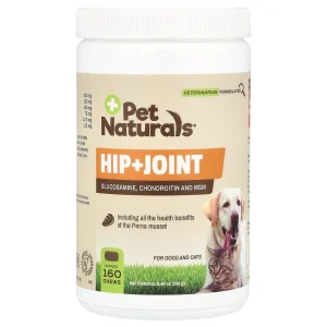 Pet Naturals, Hip + Joint, For Dogs and Cats, 160 Chews, 8.46 oz (240 g)