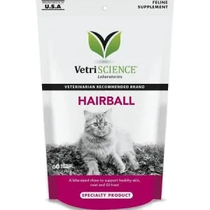 Pet Naturals Of Vermont Vetriscience Hairball Bite-sized Cat Chews-30 Count-{L+x}