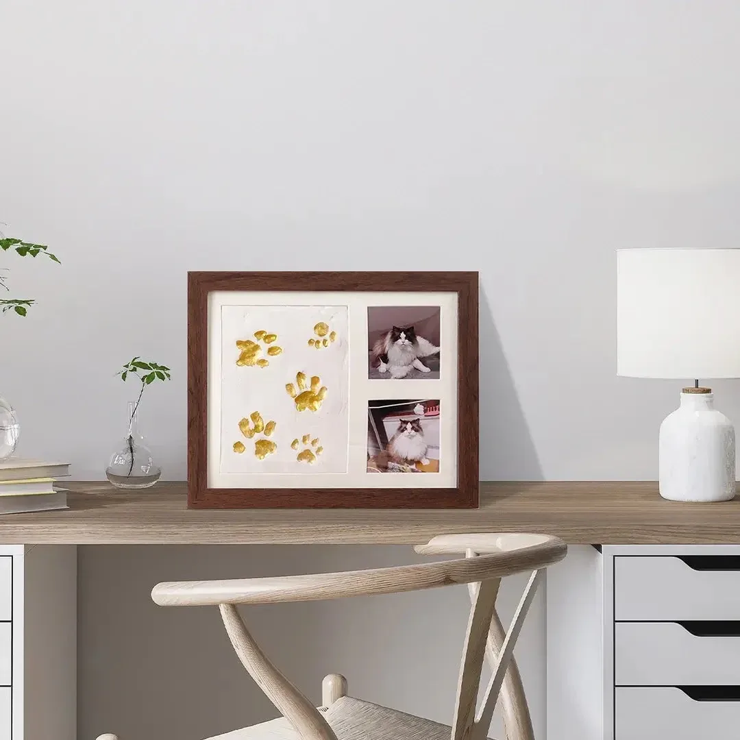 Pet Paw Print Frame Kit – Personalized Pet Memorial Keepsake with Photo Display - Image 2