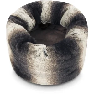 Pet Play Faux Fur/Cotton Canvas Snuggle Dog Bed