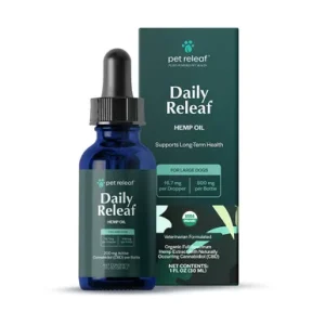 Pet Releaf 500 mg Daily Releaf Organic Hemp Oil for Large Dogs