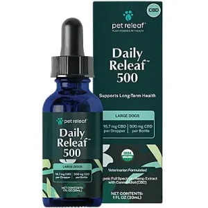 Pet Releaf Daily Releaf 500mg Hemp Oil for Large Dogs